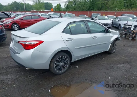 2015 Toyota Corolla S Plus из США, поврежденный, VIN 2T1BURHE1FC313963
